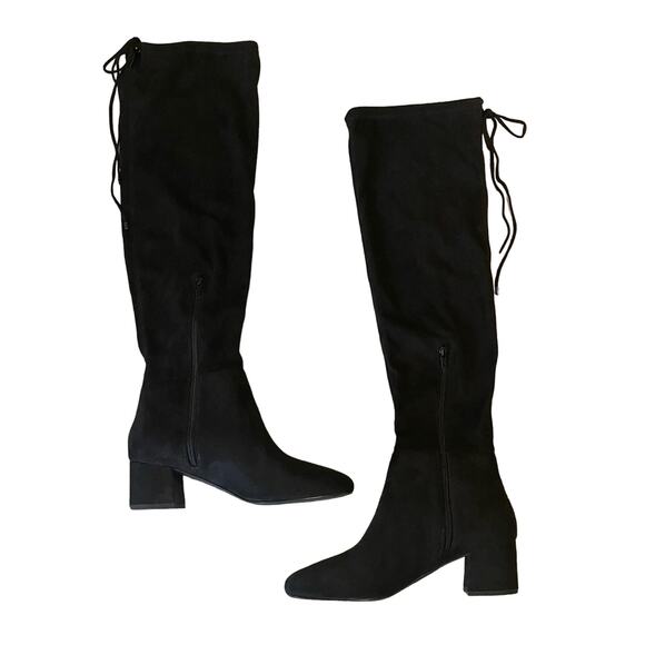 GAP NWOT Women's Over Knee High Boots Faux Suede Slouchy Heeled Block Heel sz 10 - Picture 4 of 12